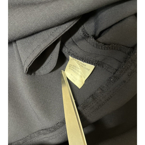 Theory Dacey W Women's Wool Blend Tent Dress Size 8 Pockets Charcoal Black - Picture 7 of 11